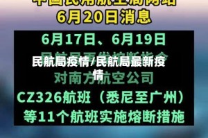 民航局疫情/民航局最新疫情