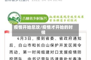 疫情开始总攻/疫情才开始的时候