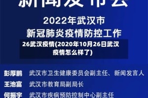 26武汉疫情(2020年10月26日武汉疫情怎么样了)