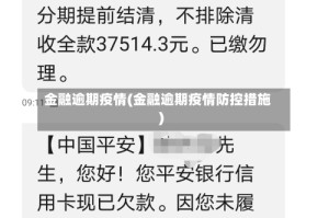 金融逾期疫情(金融逾期疫情防控措施)