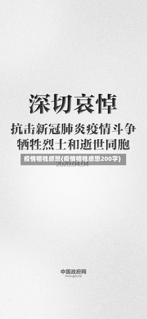 疫情牺牲感想(疫情牺牲感想200字)-第1张图片