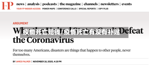 疫情死亡赔钱/疫情死亡有没有补贴-第3张图片