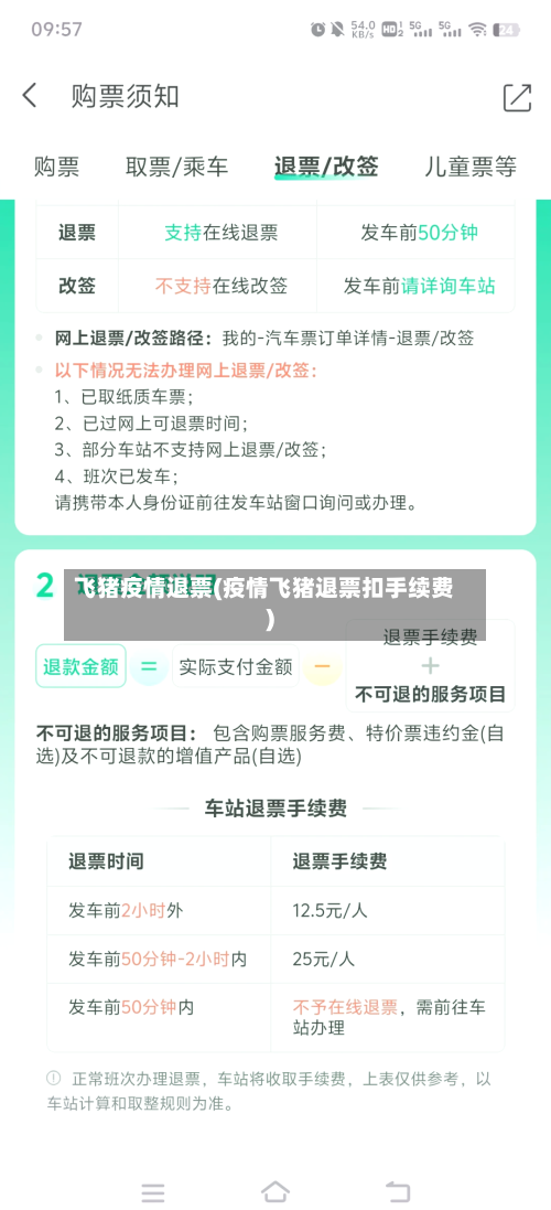 飞猪疫情退票(疫情飞猪退票扣手续费)-第3张图片