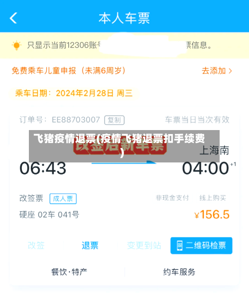 飞猪疫情退票(疫情飞猪退票扣手续费)-第1张图片