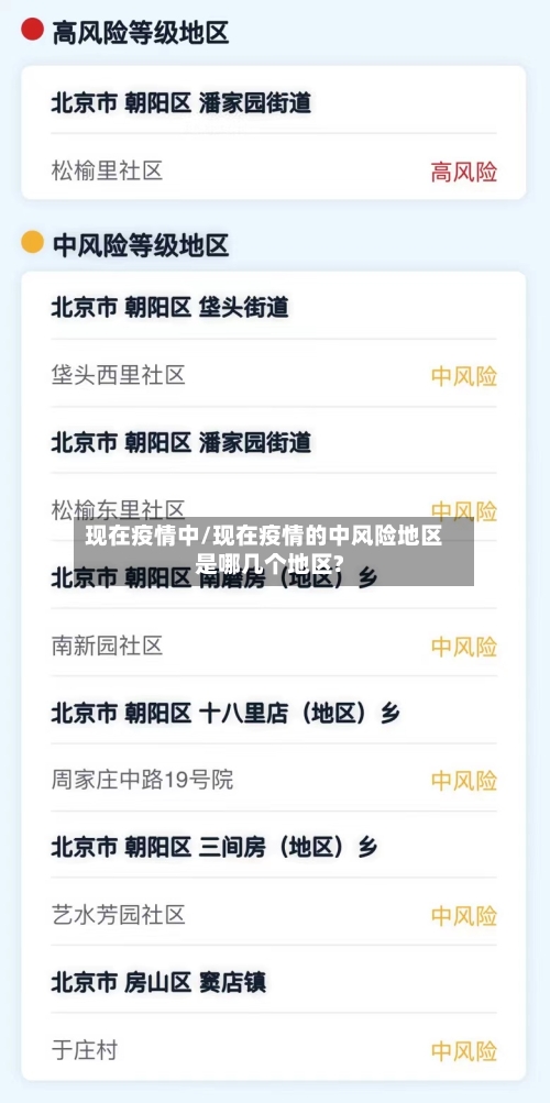 现在疫情中/现在疫情的中风险地区是哪几个地区?-第3张图片