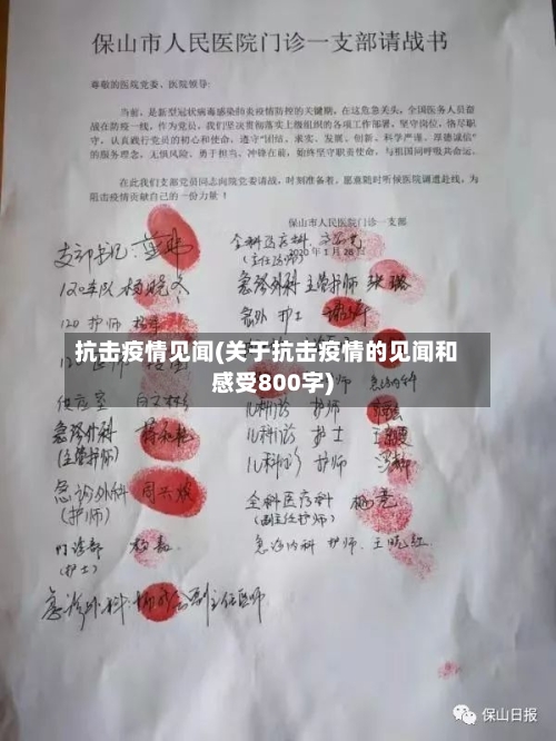 抗击疫情见闻(关于抗击疫情的见闻和感受800字)-第3张图片