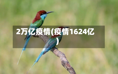 2万亿疫情(疫情1624亿)-第2张图片